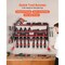 4-Tier Wall Mounted Tool Rack with 8 Drill Slots and Adjustable Shelf Pegboard Organizer (Only Rack)